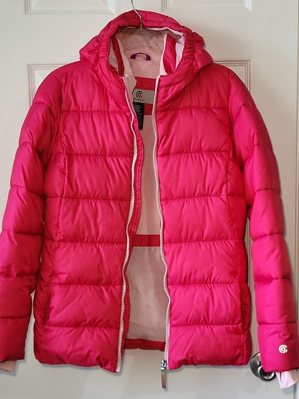 Champion Kids Pink Puffer Jacket with Hood